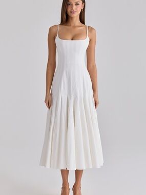 sorrel tulle asymmetric mini dress Asymmetric Draped Chiffon Mini Dress (French Lace) S / Beige